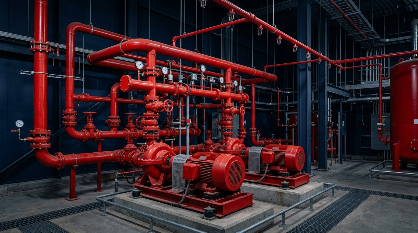 Sistema de protección contra incendios instalado por Fire Test en planta industrial